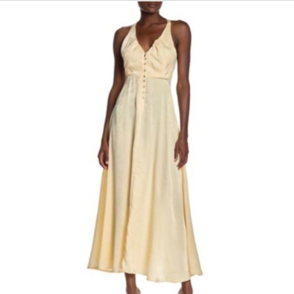 Free People Dresses & Skirts - Free People Olivia Satin Dress Nude S